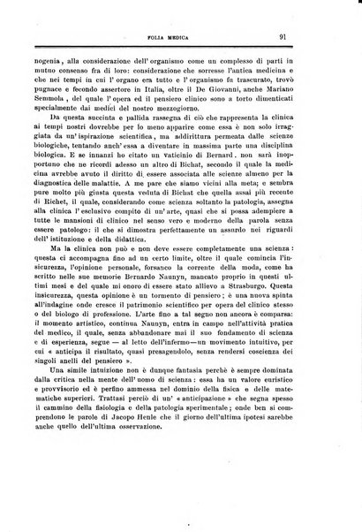 Folia medica periodico trimensile di patologia e clinica medica