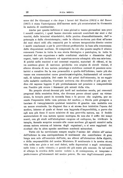 Folia medica periodico trimensile di patologia e clinica medica