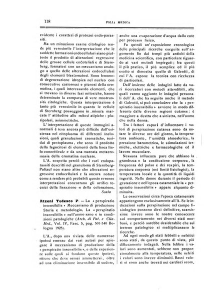 Folia medica periodico trimensile di patologia e clinica medica