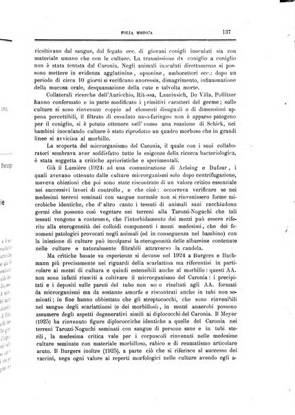 Folia medica periodico trimensile di patologia e clinica medica