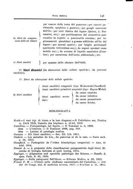 Folia medica periodico trimensile di patologia e clinica medica