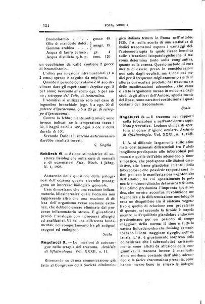 Folia medica periodico trimensile di patologia e clinica medica