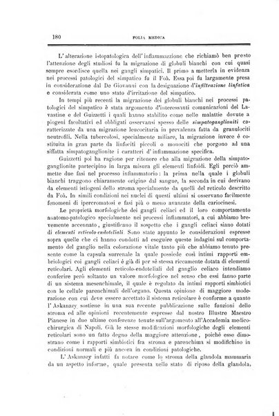 Folia medica periodico trimensile di patologia e clinica medica