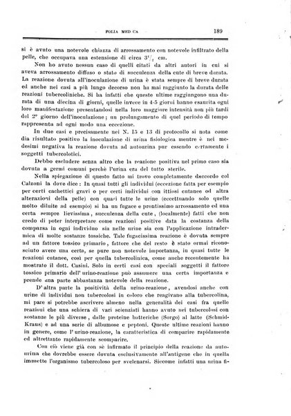 Folia medica periodico trimensile di patologia e clinica medica