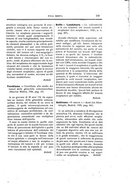 Folia medica periodico trimensile di patologia e clinica medica