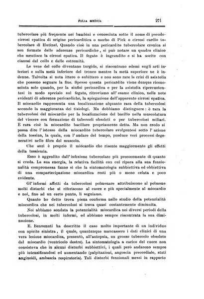 Folia medica periodico trimensile di patologia e clinica medica