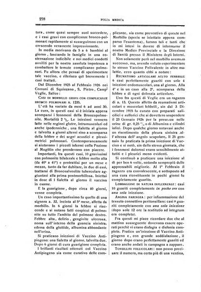 Folia medica periodico trimensile di patologia e clinica medica