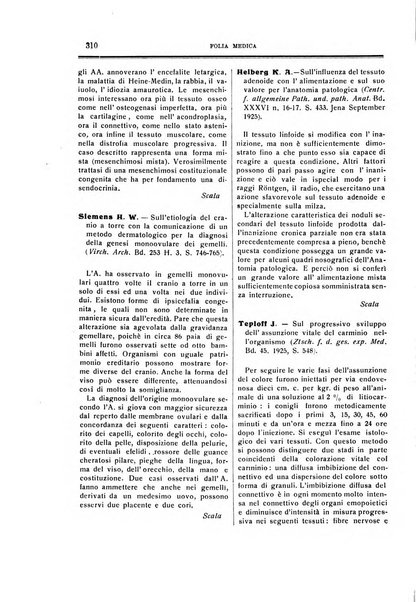 Folia medica periodico trimensile di patologia e clinica medica