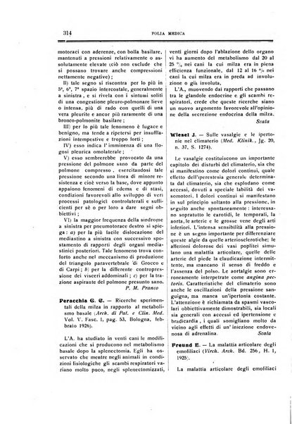 Folia medica periodico trimensile di patologia e clinica medica