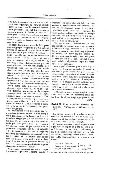 Folia medica periodico trimensile di patologia e clinica medica