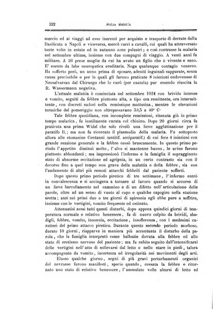 Folia medica periodico trimensile di patologia e clinica medica