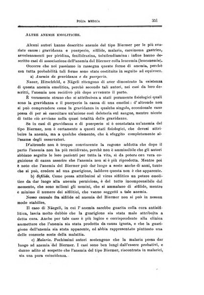 Folia medica periodico trimensile di patologia e clinica medica