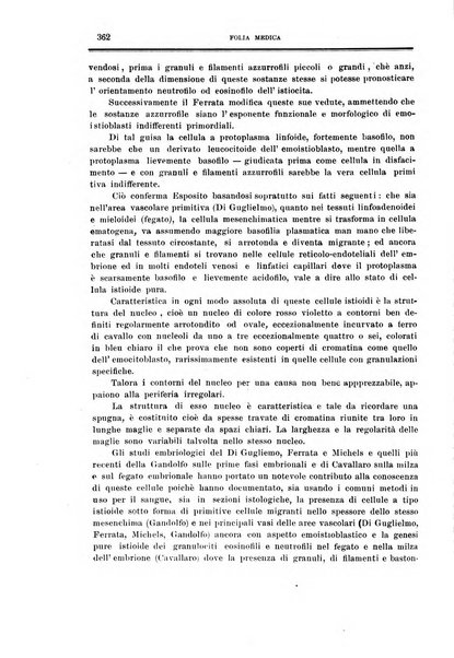 Folia medica periodico trimensile di patologia e clinica medica