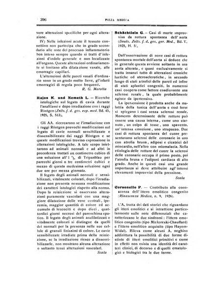 Folia medica periodico trimensile di patologia e clinica medica