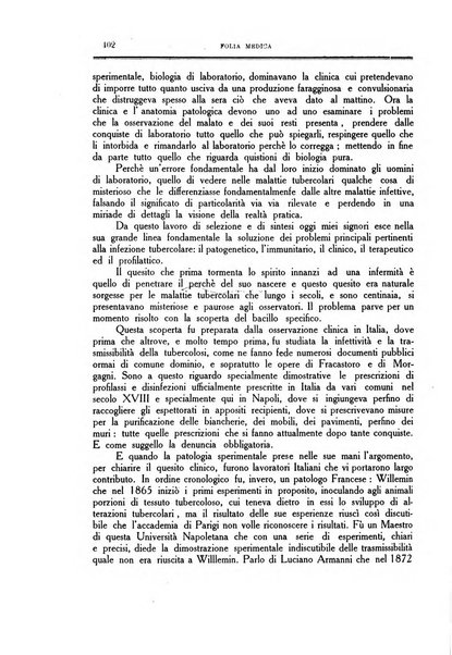 Folia medica periodico trimensile di patologia e clinica medica