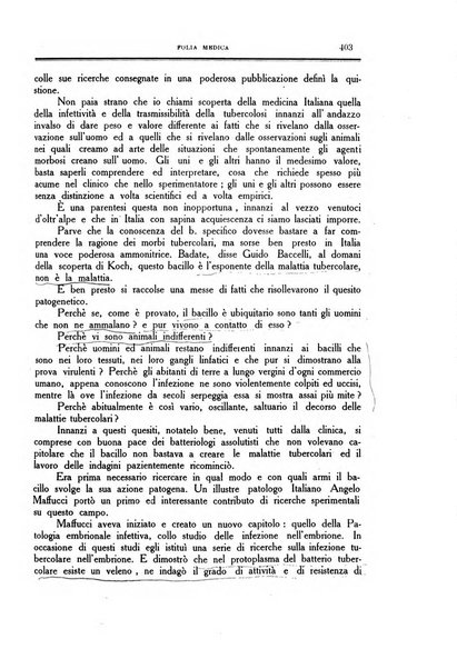 Folia medica periodico trimensile di patologia e clinica medica