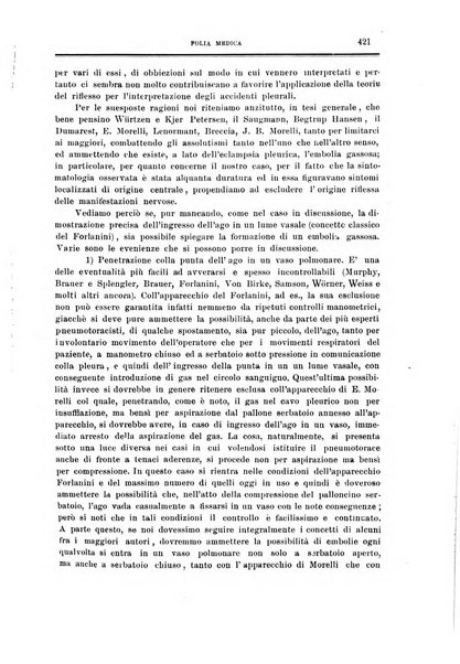 Folia medica periodico trimensile di patologia e clinica medica