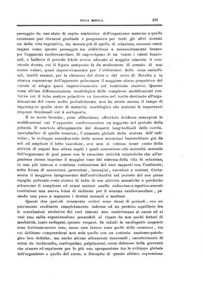 Folia medica periodico trimensile di patologia e clinica medica