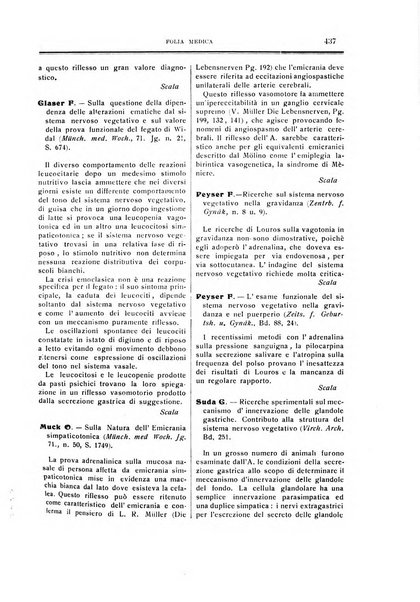 Folia medica periodico trimensile di patologia e clinica medica