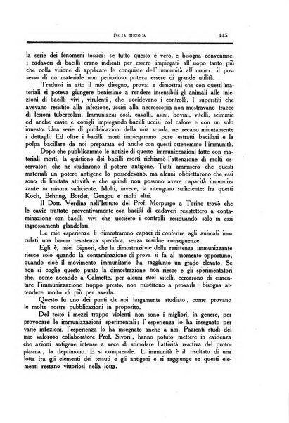 Folia medica periodico trimensile di patologia e clinica medica