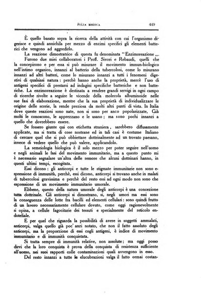 Folia medica periodico trimensile di patologia e clinica medica