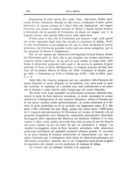 Folia medica periodico trimensile di patologia e clinica medica