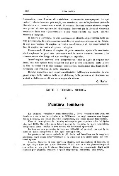 Folia medica periodico trimensile di patologia e clinica medica