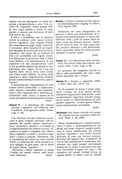 Folia medica periodico trimensile di patologia e clinica medica