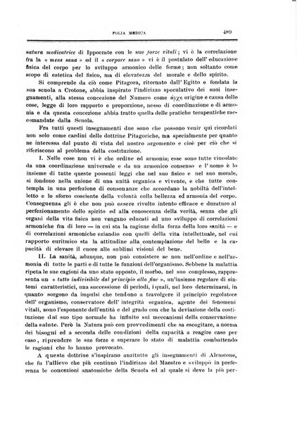 Folia medica periodico trimensile di patologia e clinica medica