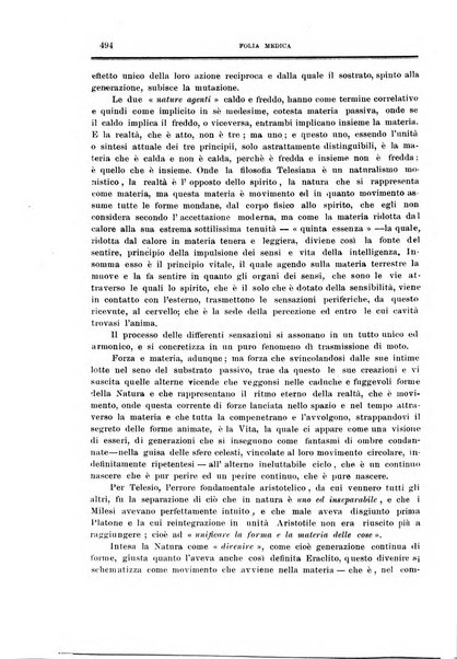 Folia medica periodico trimensile di patologia e clinica medica