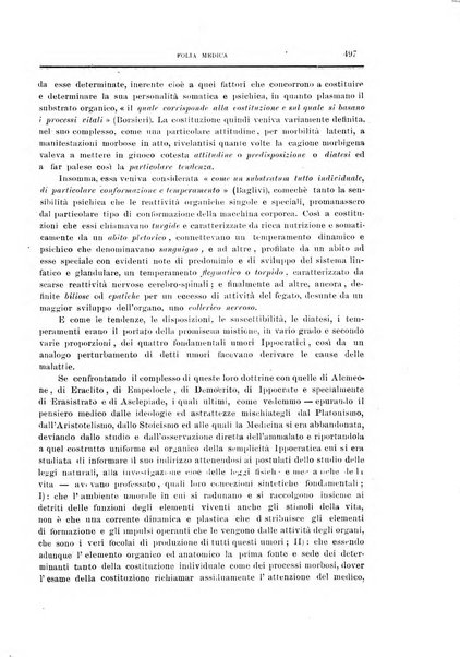 Folia medica periodico trimensile di patologia e clinica medica