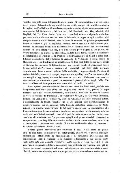 Folia medica periodico trimensile di patologia e clinica medica