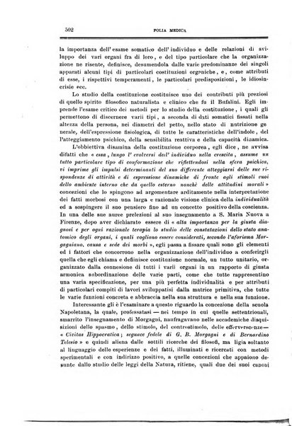 Folia medica periodico trimensile di patologia e clinica medica