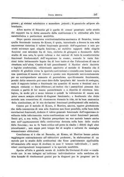 Folia medica periodico trimensile di patologia e clinica medica