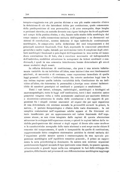 Folia medica periodico trimensile di patologia e clinica medica