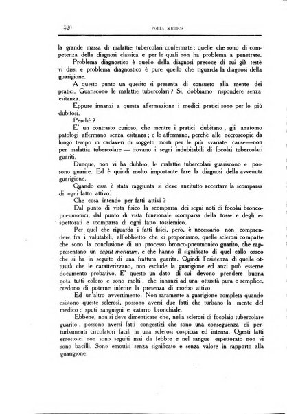 Folia medica periodico trimensile di patologia e clinica medica