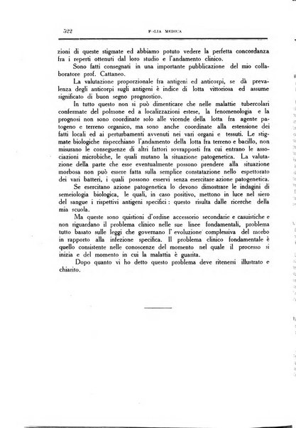 Folia medica periodico trimensile di patologia e clinica medica