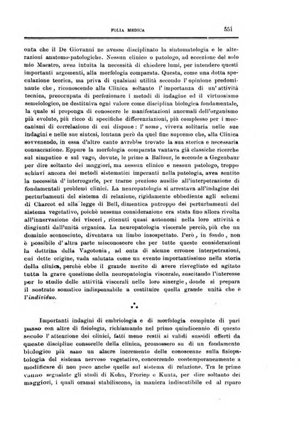 Folia medica periodico trimensile di patologia e clinica medica