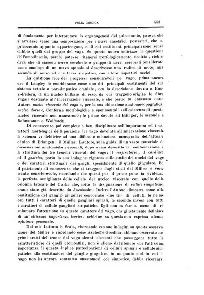 Folia medica periodico trimensile di patologia e clinica medica