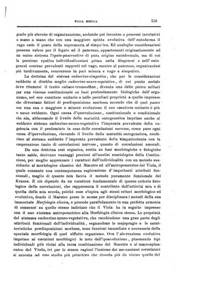 Folia medica periodico trimensile di patologia e clinica medica