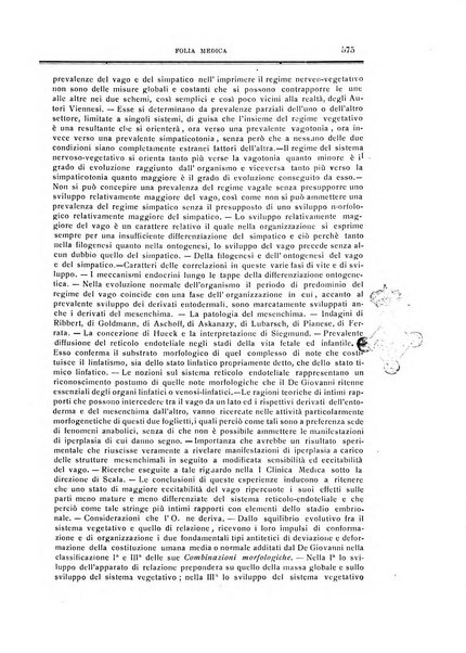 Folia medica periodico trimensile di patologia e clinica medica