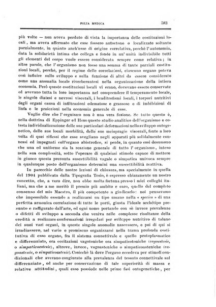 Folia medica periodico trimensile di patologia e clinica medica