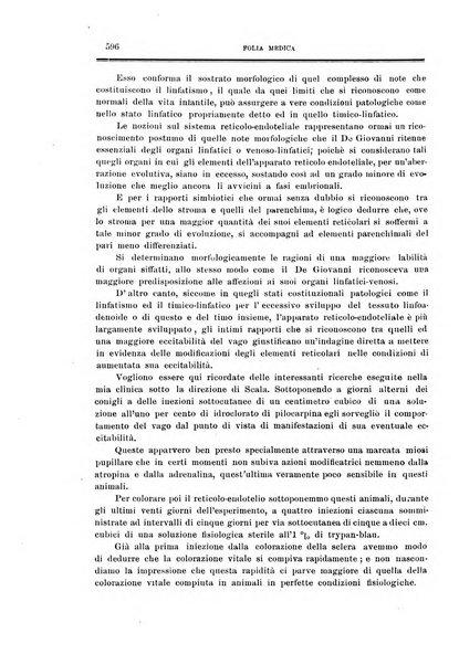 Folia medica periodico trimensile di patologia e clinica medica