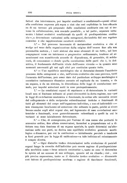 Folia medica periodico trimensile di patologia e clinica medica