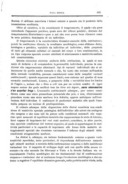 Folia medica periodico trimensile di patologia e clinica medica