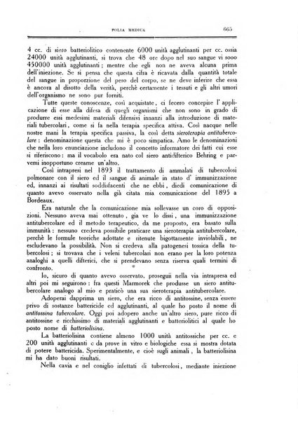 Folia medica periodico trimensile di patologia e clinica medica