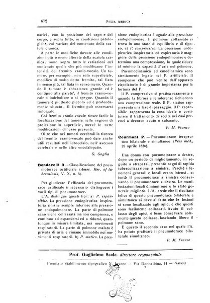 Folia medica periodico trimensile di patologia e clinica medica