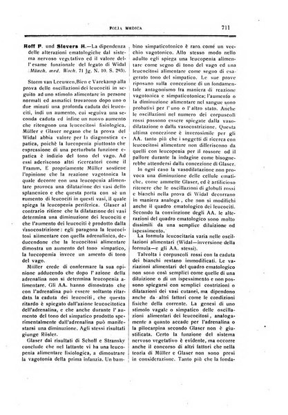 Folia medica periodico trimensile di patologia e clinica medica