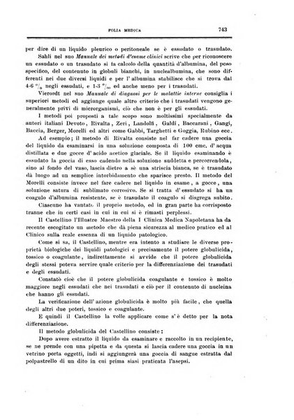 Folia medica periodico trimensile di patologia e clinica medica