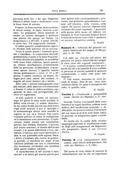 Folia medica periodico trimensile di patologia e clinica medica